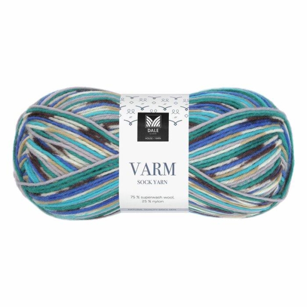 Varm - Aqua/Blålilla/Turkis print