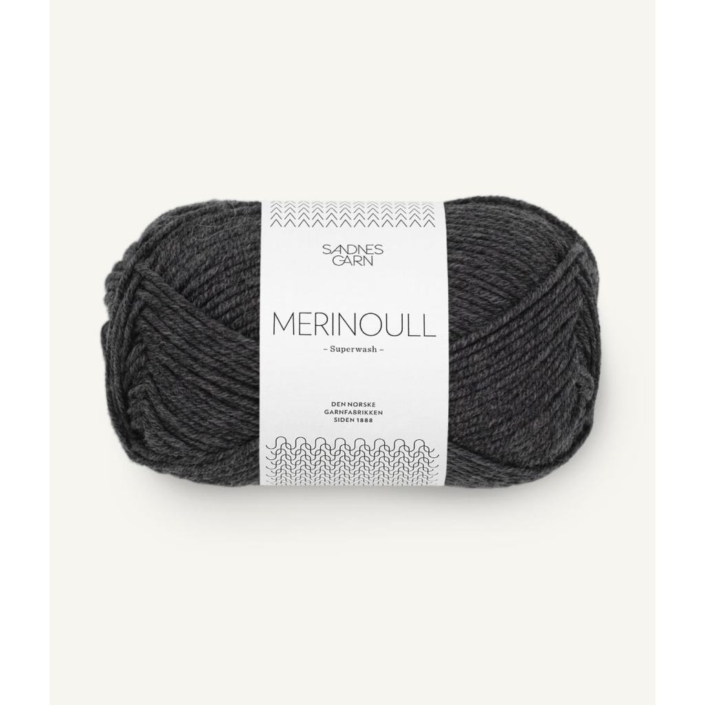 1055 Merinoull Mørk Gråmelert