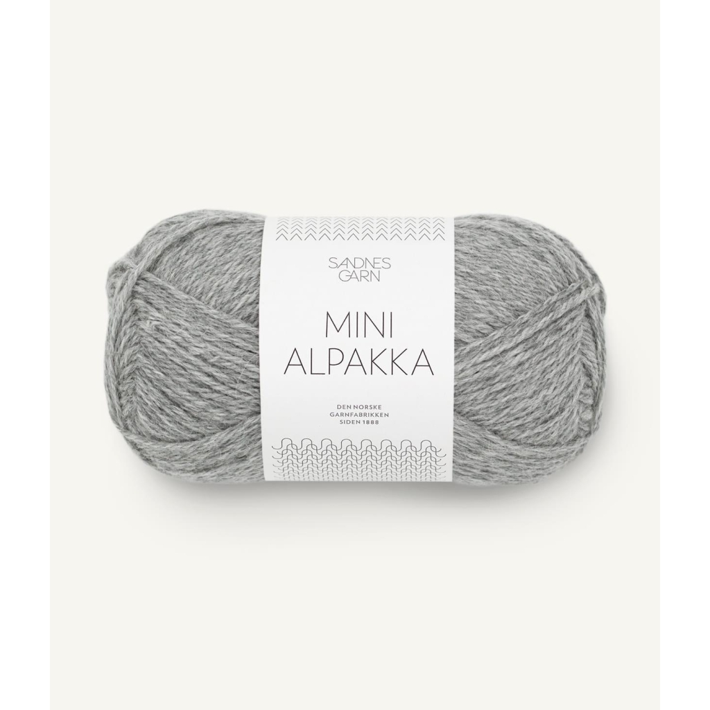 1042 Mini Alpakka Gråmelert