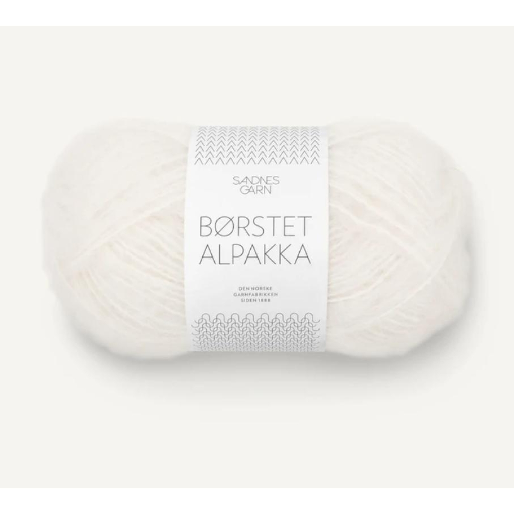 1001 Børstet Alpakka Hvit