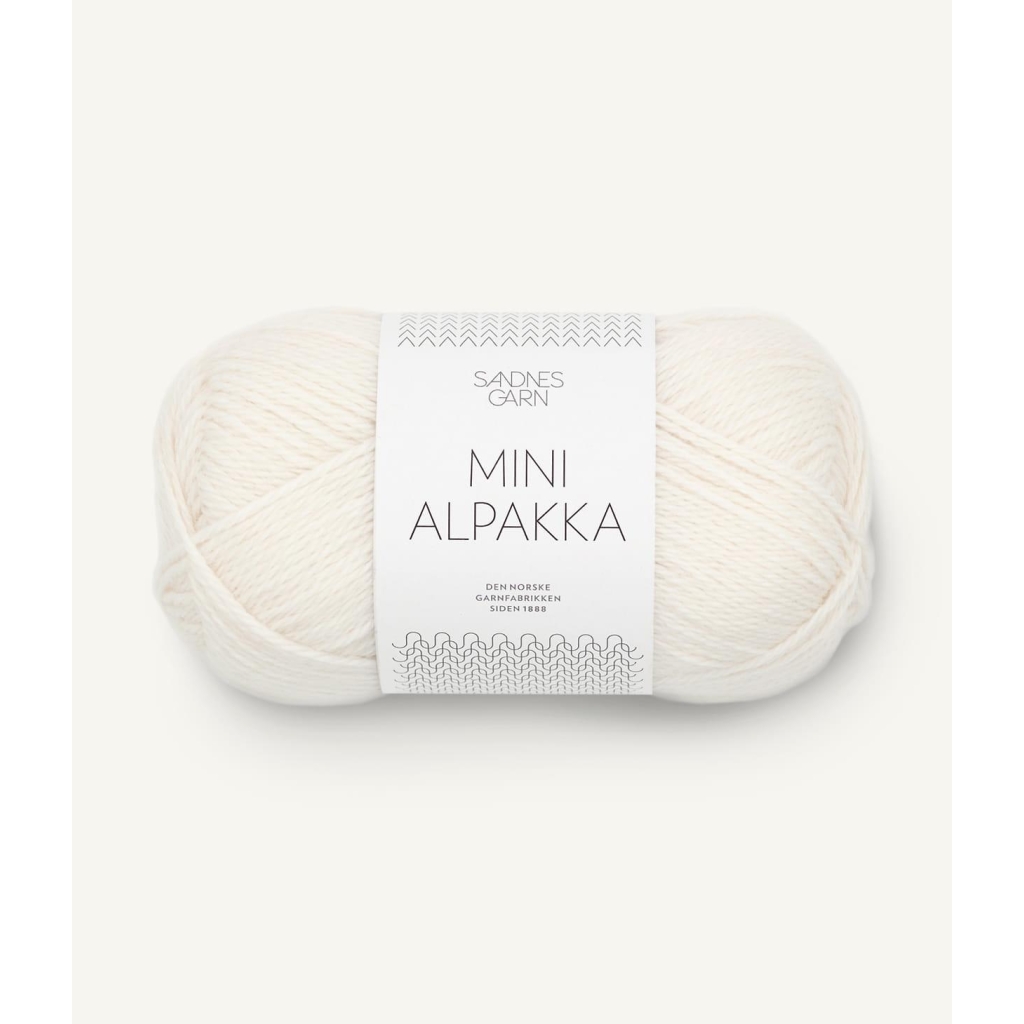 1001 Mini Alpakka Optisk Hvit