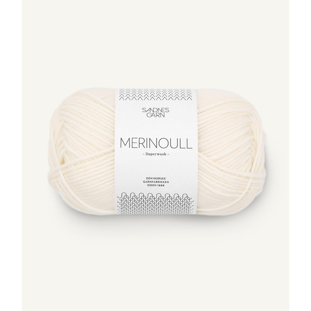 1002 Merinoull Hvit