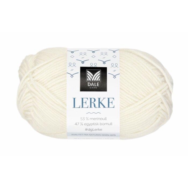 Lerke - Ubleket hvit