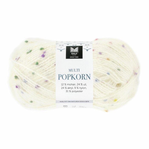 Multi Popkorn - Hvit