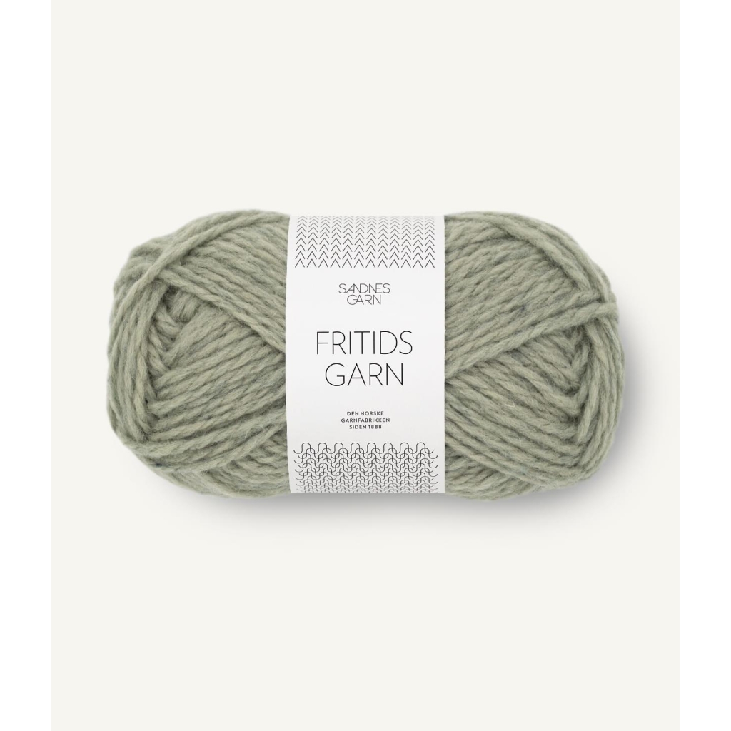 9041 Fritidsgarn Støvet Lys Grønnmelert