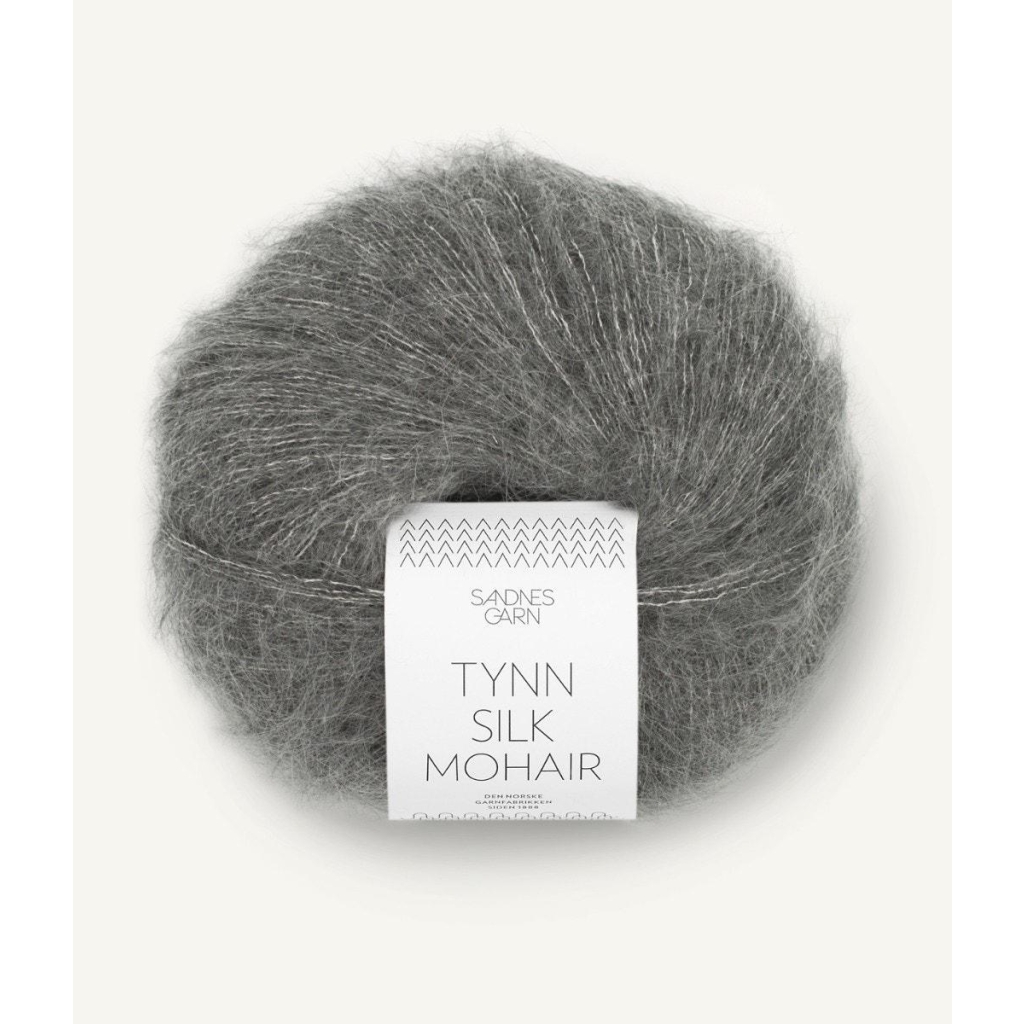1053 Tynn Silk Mohair mørk gråmelert