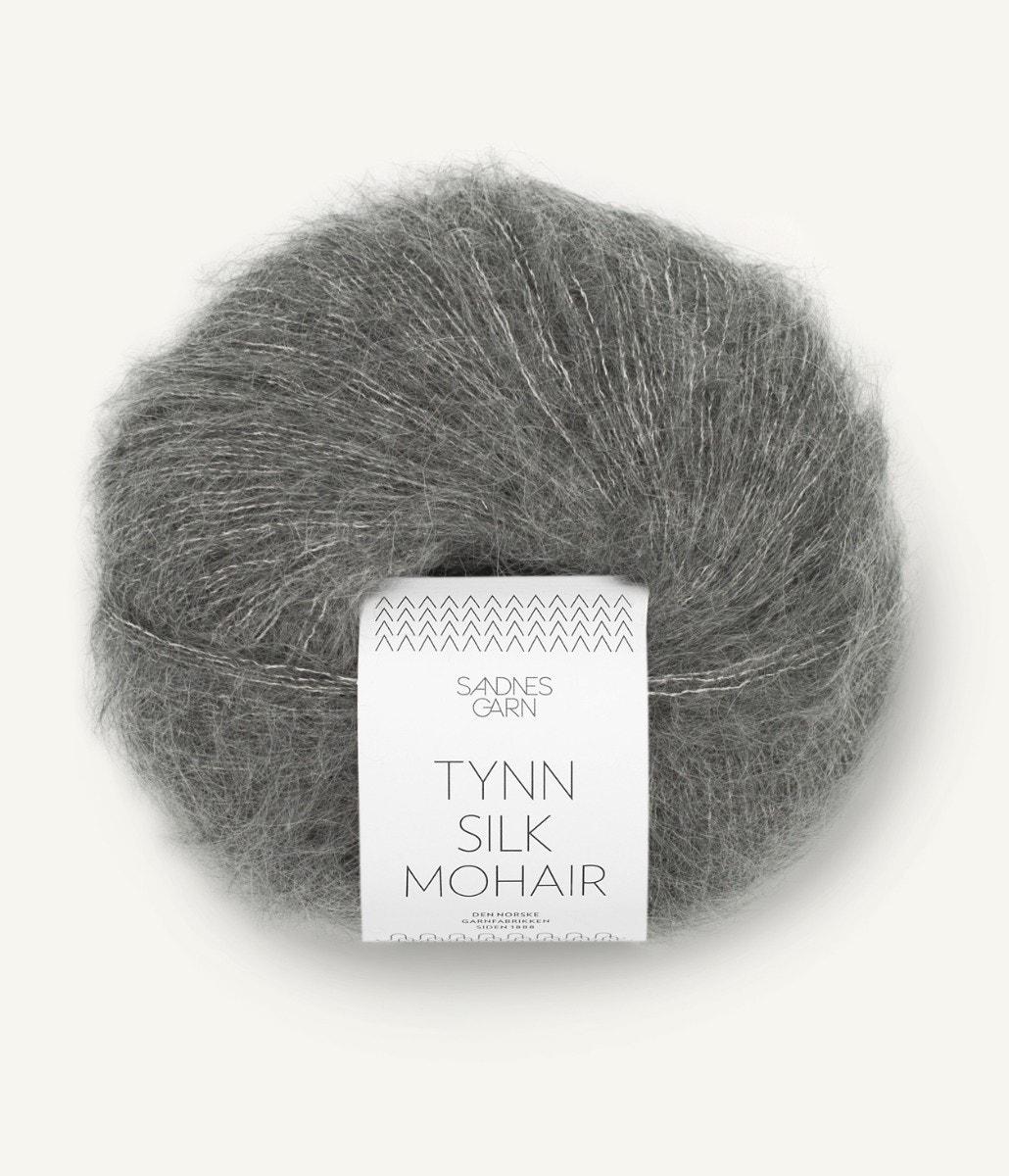 1053 Tynn Silk Mohair mørk gråmelert