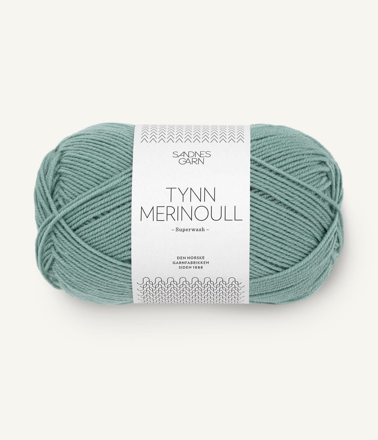 7741 Tynn Merinoull Støvet Petrol