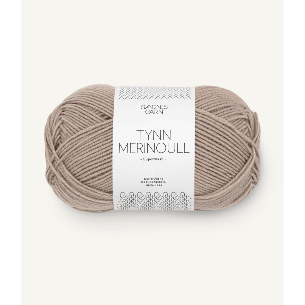 2550 Tynn Merinoull Lys Eikenøtt