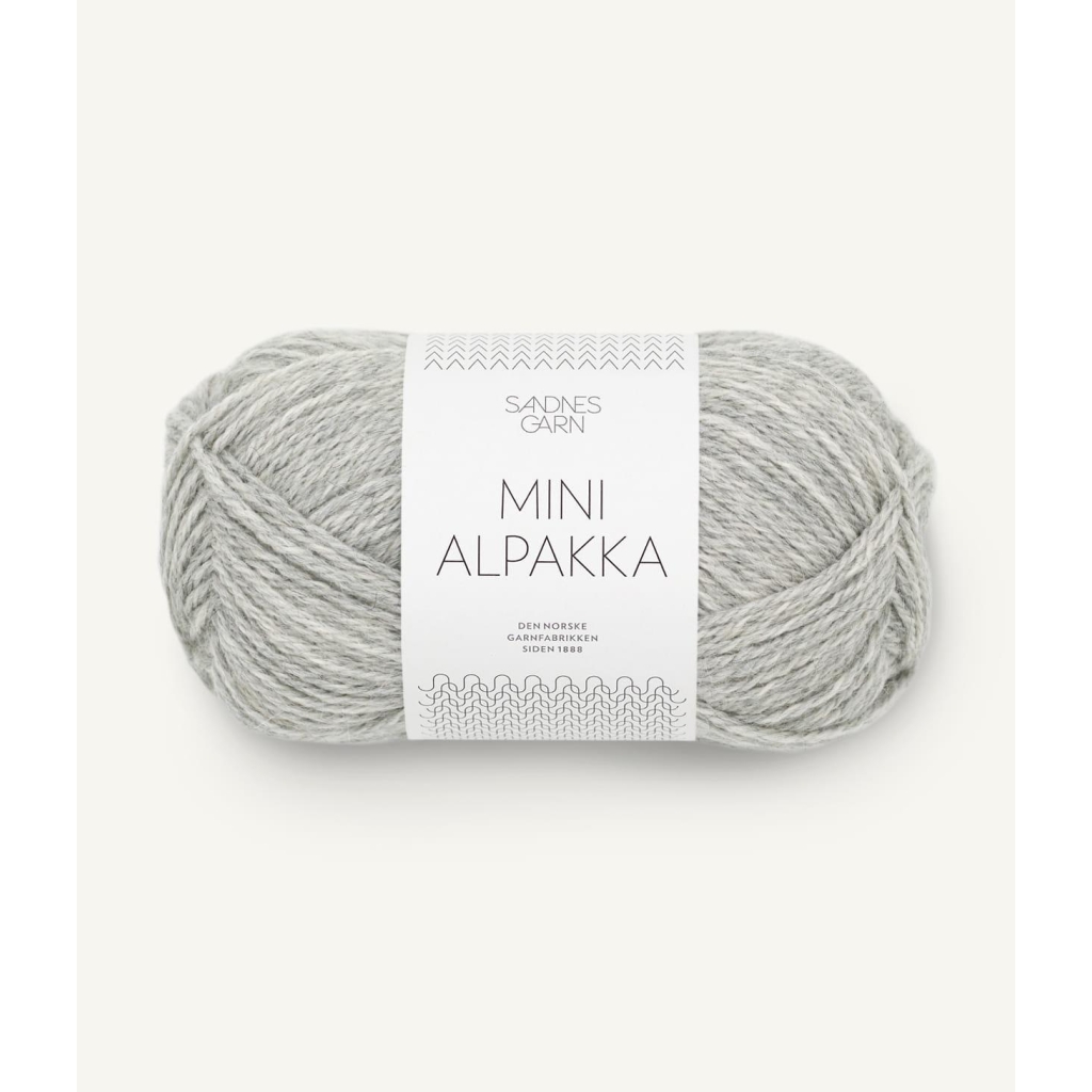 1032 Mini Alpakka Lys Gråmelert