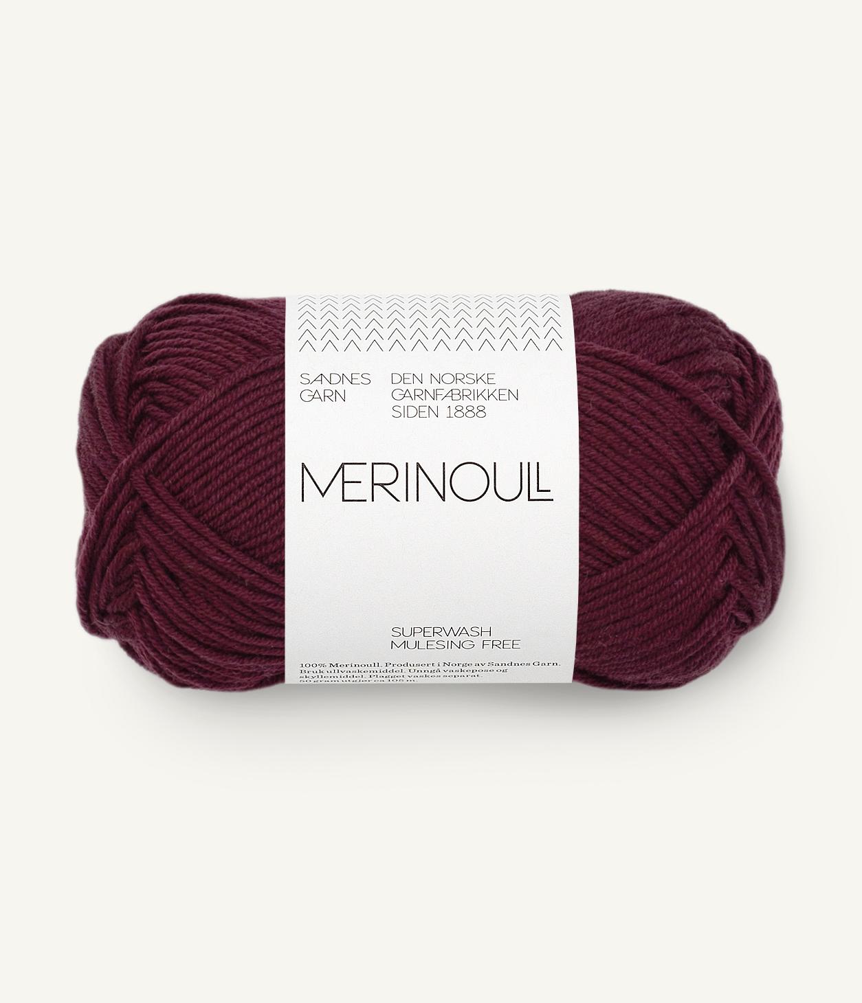 4372 Merinoull Dyp burgunder Nm 25/2x6