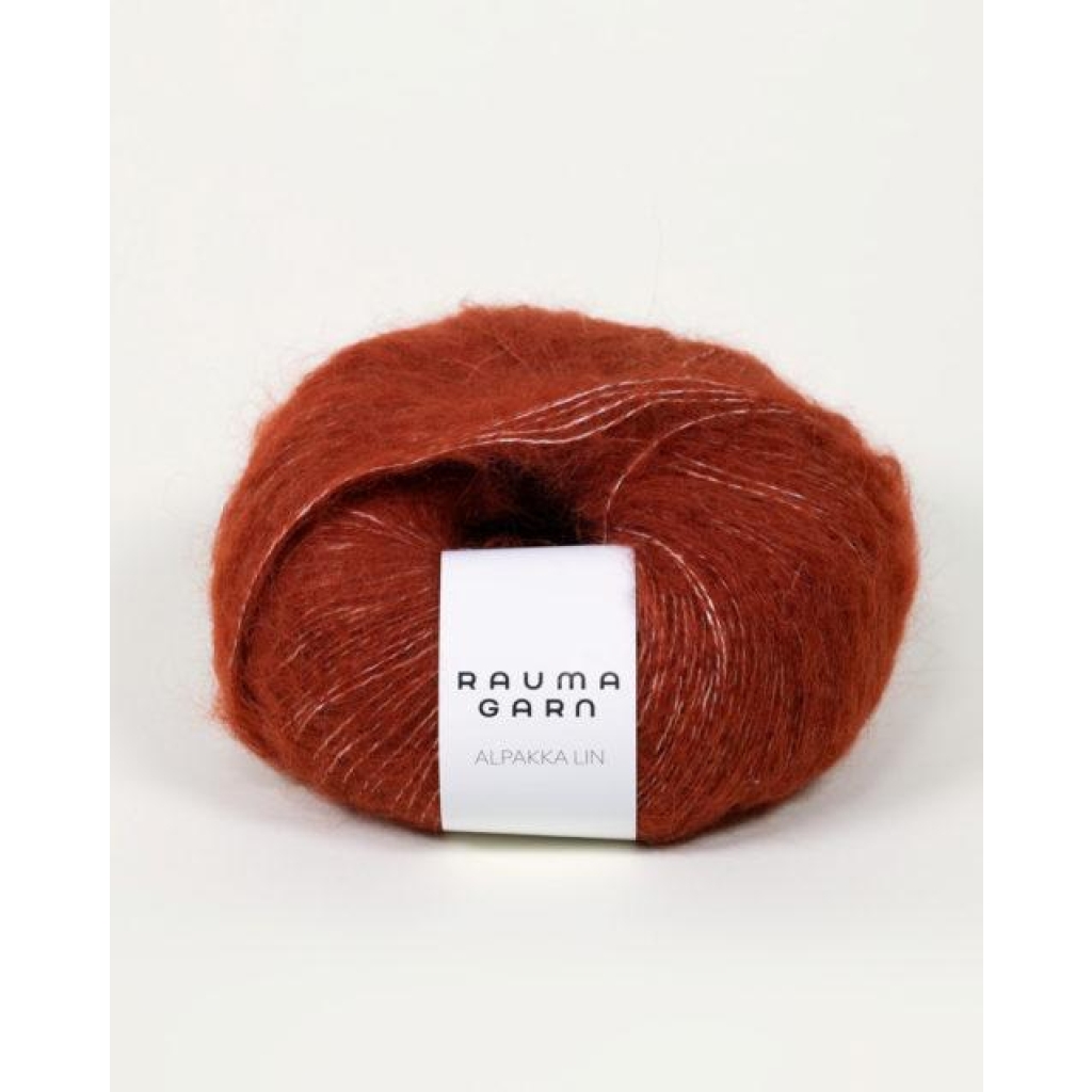 Alpakka Lin Rubinrød