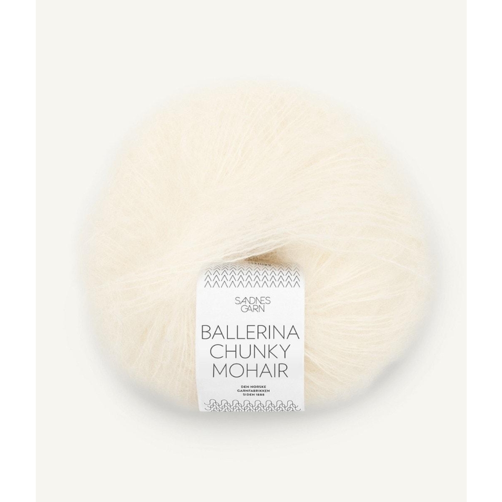 1012 Ballerina Chunky Mohair Hvit