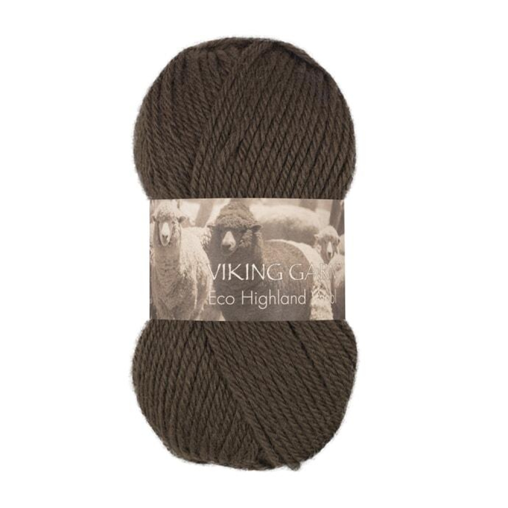 ECO HIGHLAND WOOL Mørk brun - 218