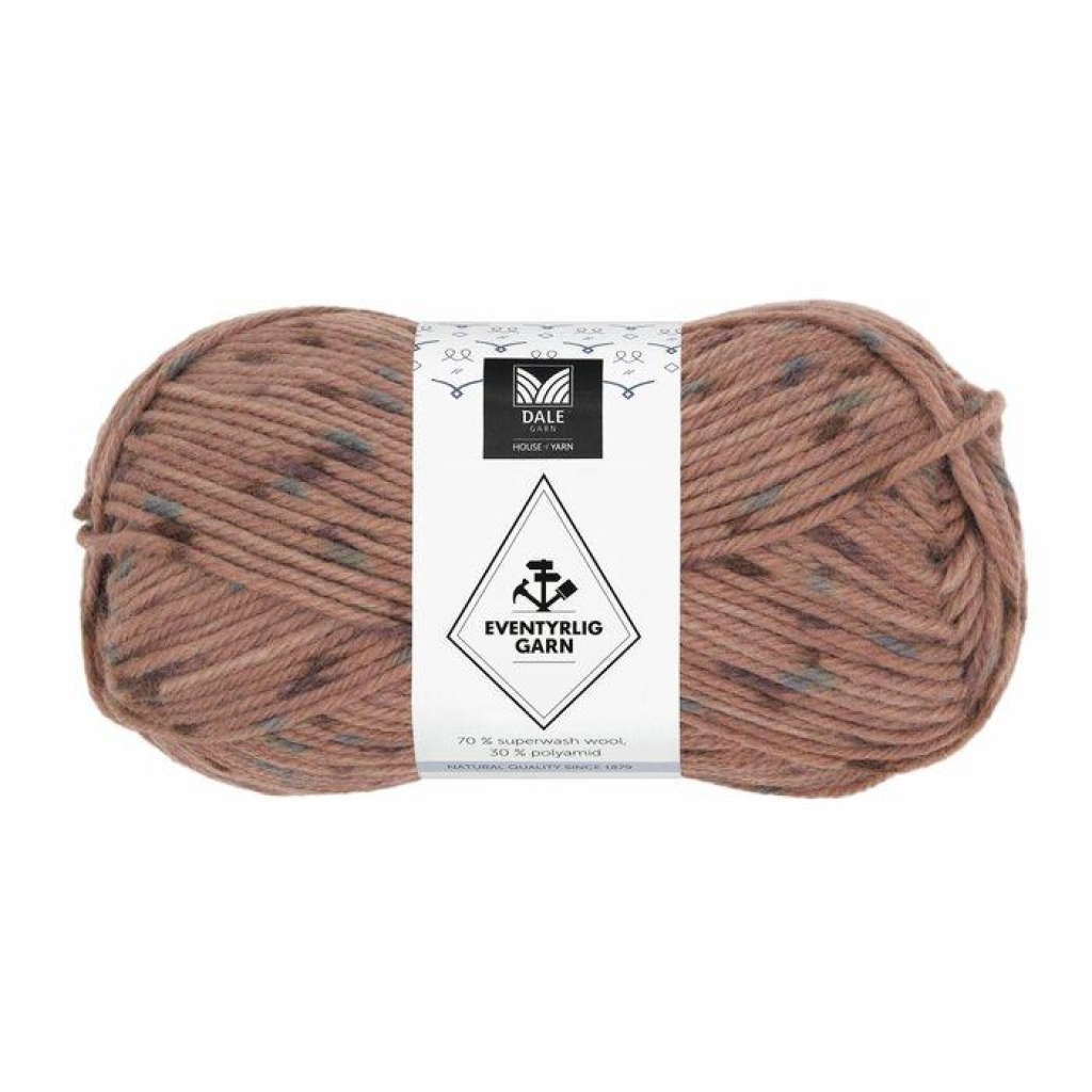 Eventyrlig garn - Blå/brun dott