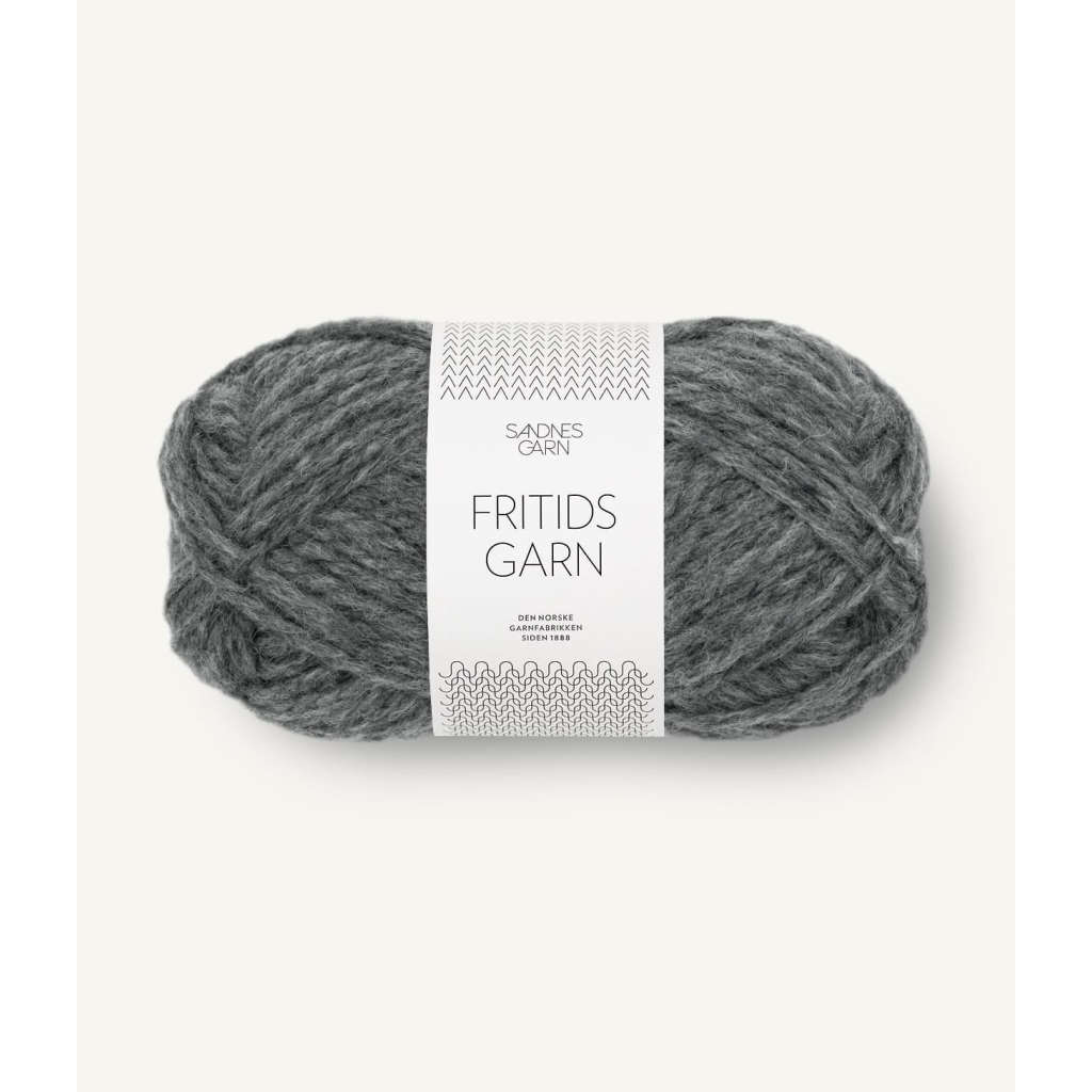 1055 Fritidsgarn Mørk Gråmelert