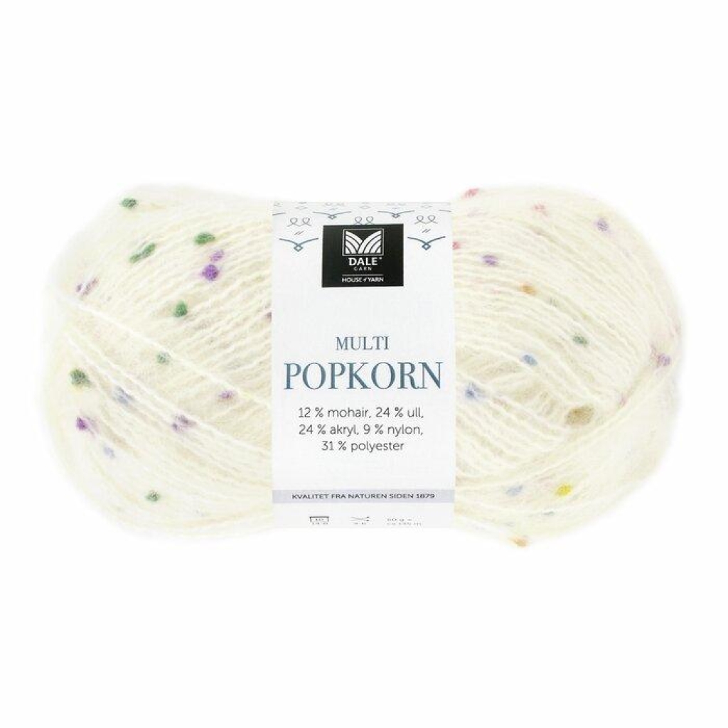 Multi Popkorn - Hvit