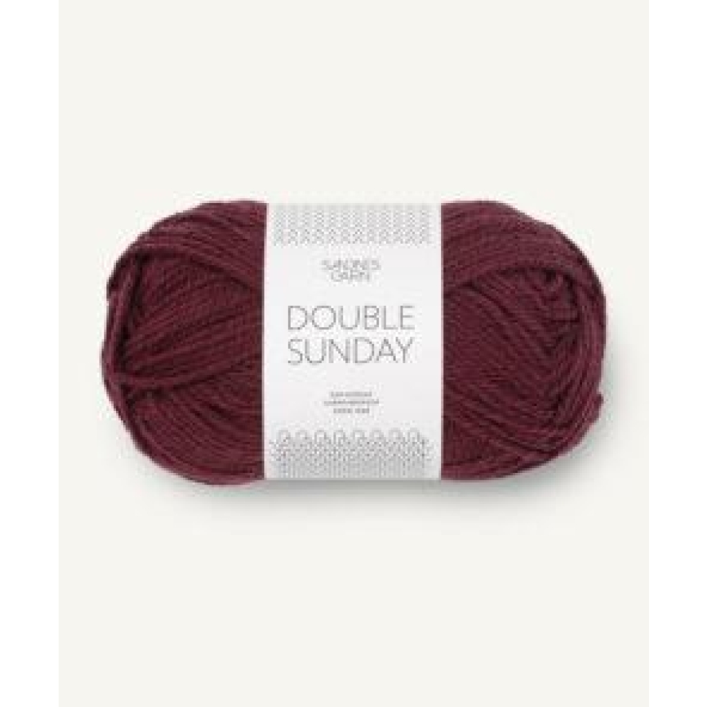 4372 Double Sunday Dyp Burgunder 3x2/28