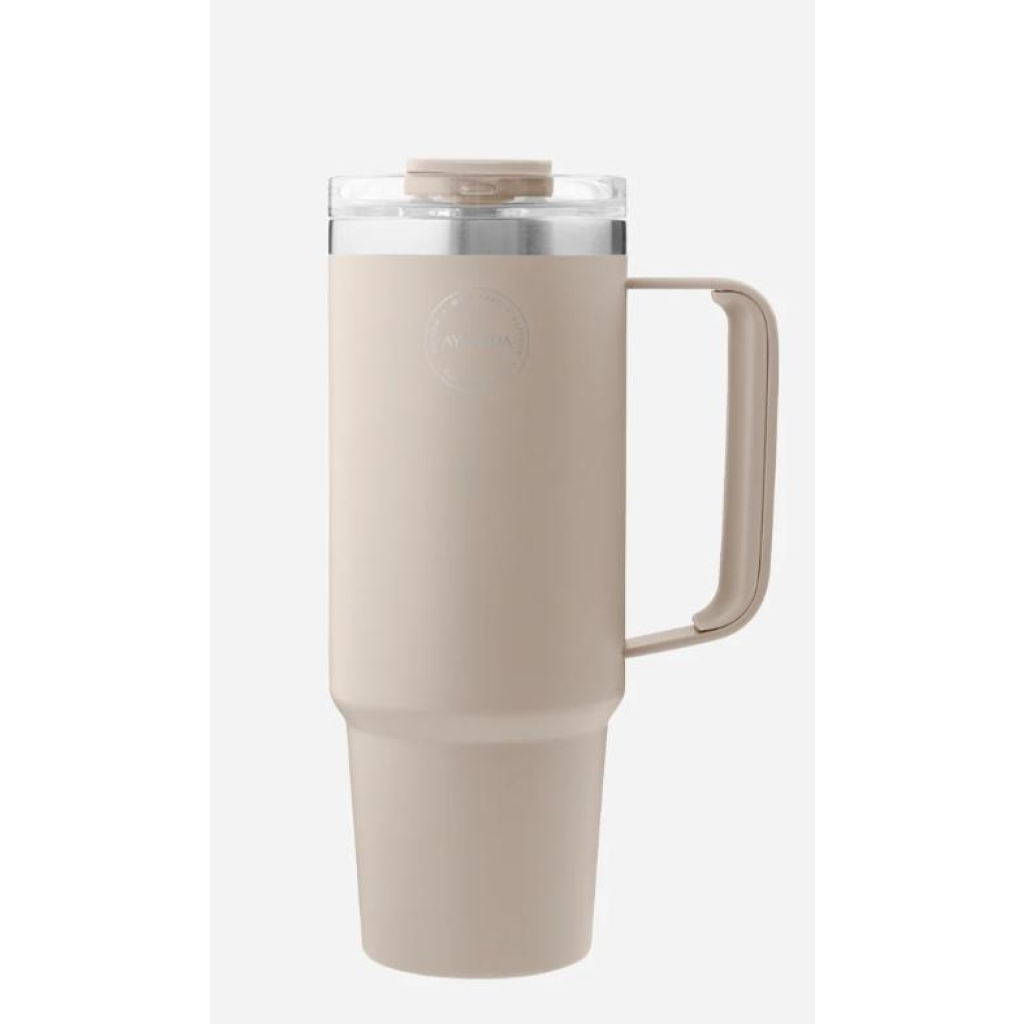 AYA & IDA Termokopp m sugerør 885 ML Cream beige