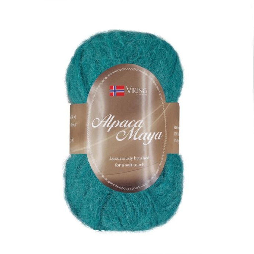 ALPACA MAYA Mørk turkis - 729