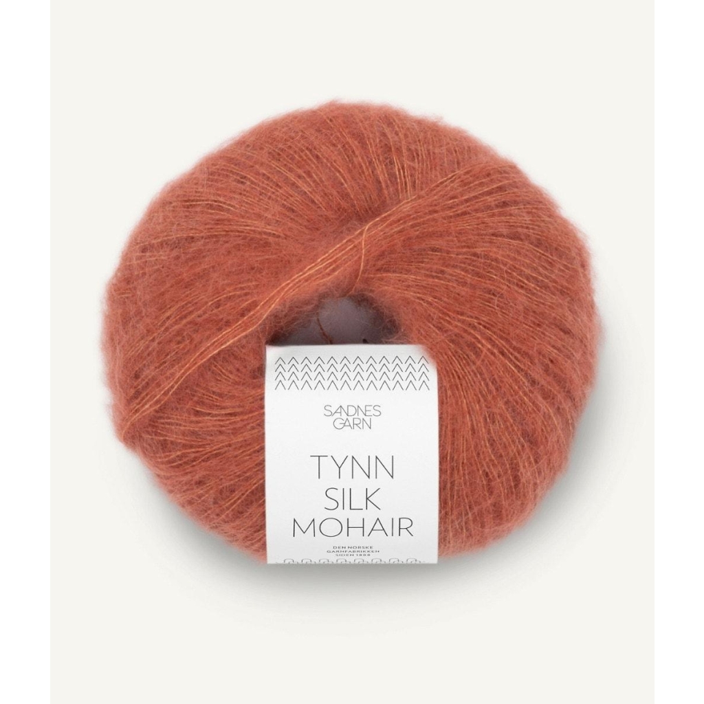 3535 Tynn Silk Mohair Lys Kobberbrun