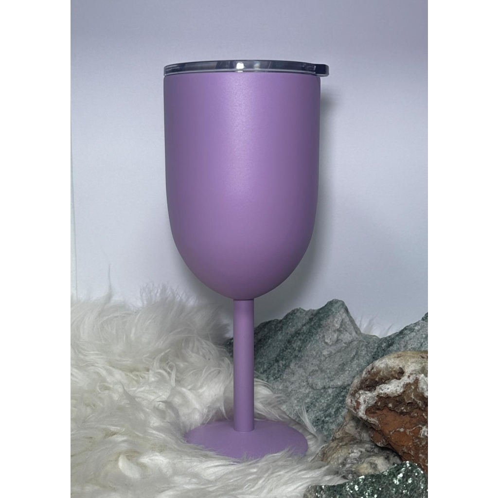 Vin glass termop lys lilla
