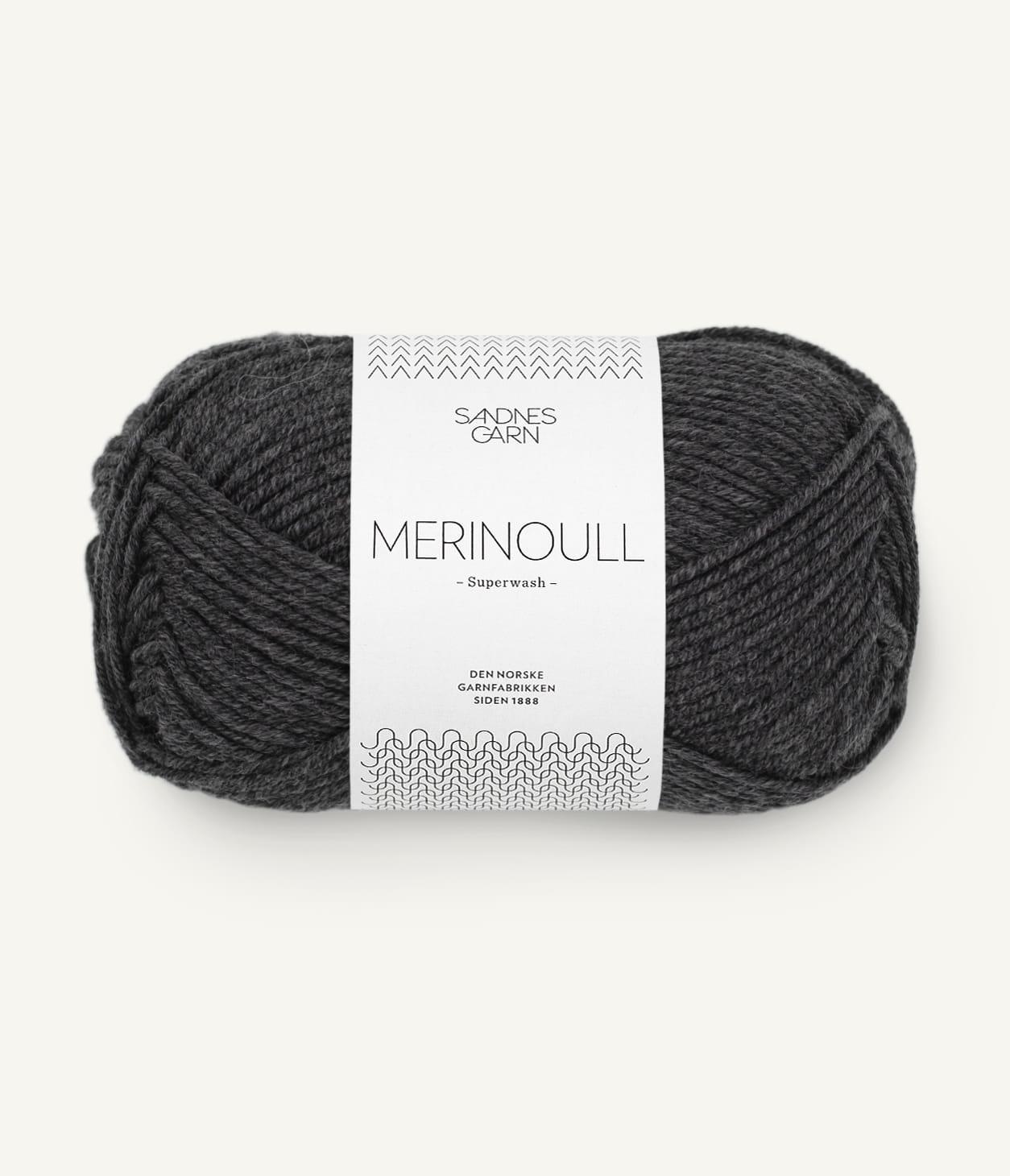 1055 Merinoull Mørk Gråmelert