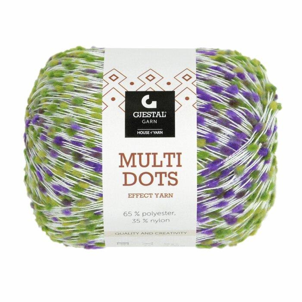 Multi dots - Gul/Grønn/Lavendel dots
