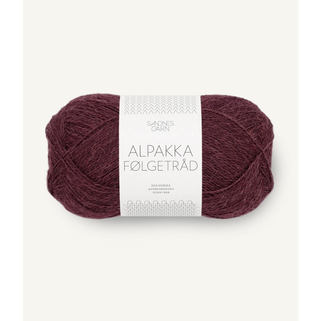 4372 Alpakka Følgetråd Dyp Burgunder Nm 16/2