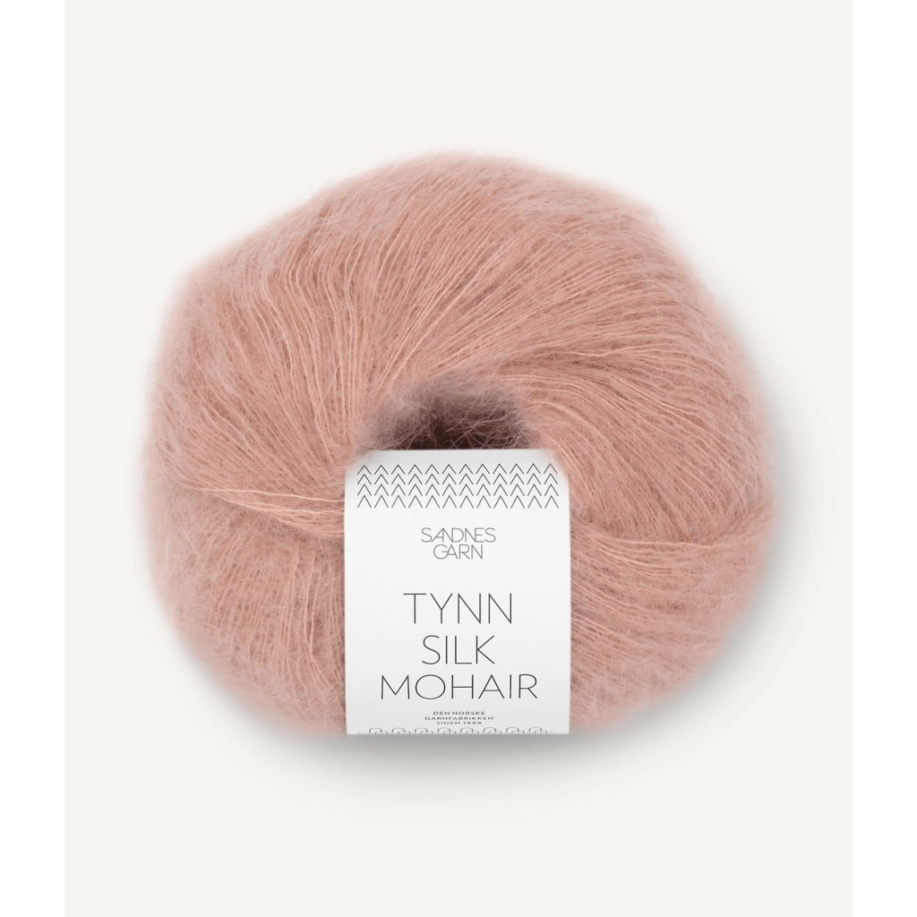 Tynn Silk Mohair Pudder Rosa 3511
