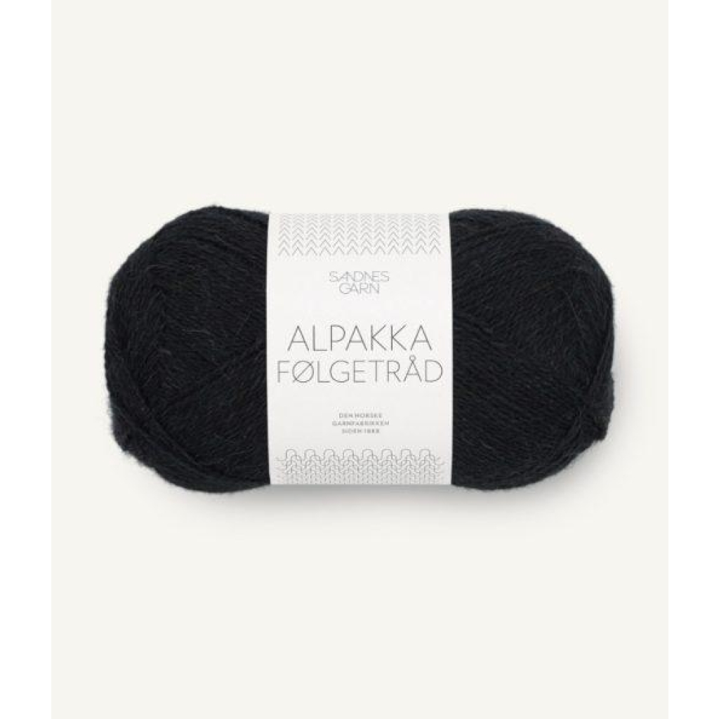 1099 Alpakka Følgetråd Svart