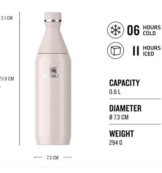 Stanley All Day Slim Bottle Isolert drikkeflaske 0,6L - Bilde 2