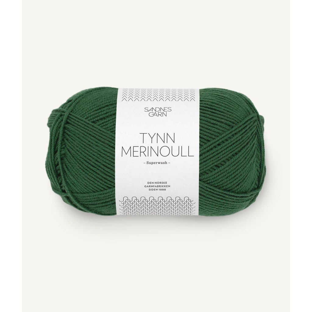 8072 Tynn Merinoull Skoggrønn