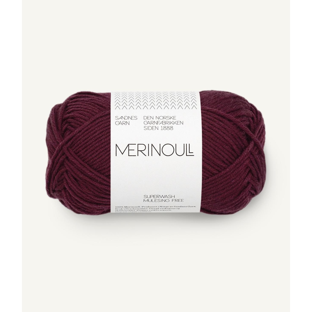 4372 Merinoull Dyp burgunder Nm 25/2x6