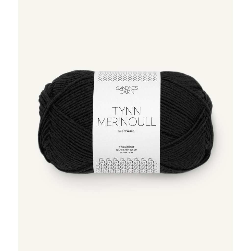 1099 Tynn Merinoull Sort