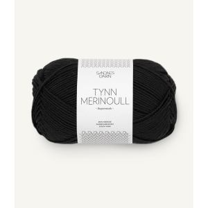 1099 Tynn Merinoull Sort