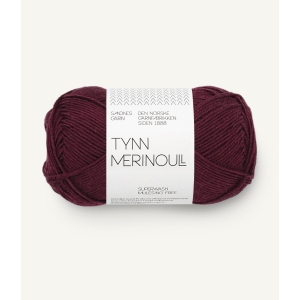 4372 Tynn Merinoull Dyp burgunder Nm 25/2x6