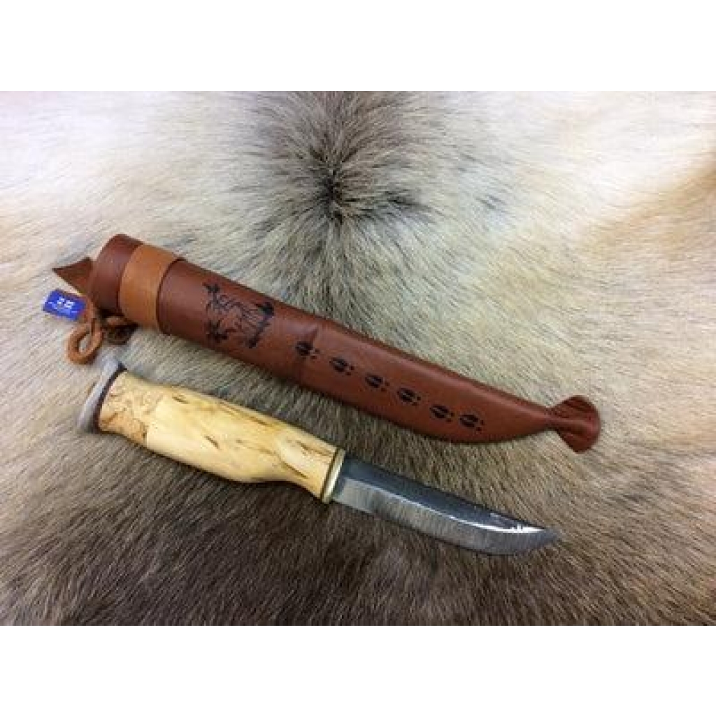 Sameskniv 9,5 cm – bjørk & hornholk