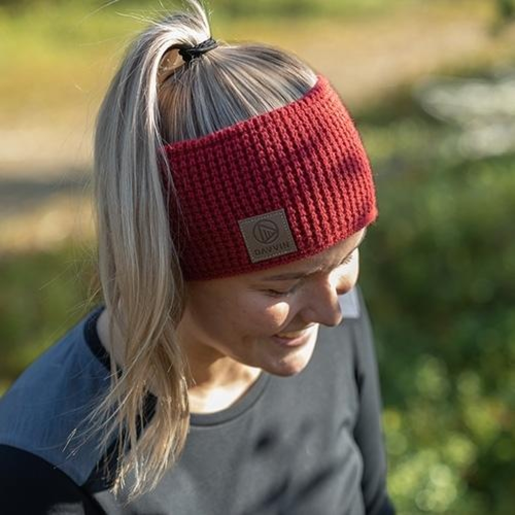 Laslettind Headband Knit Copper Red