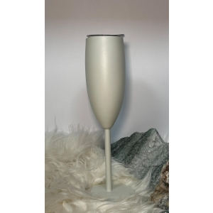 Termo champagneglass hvit