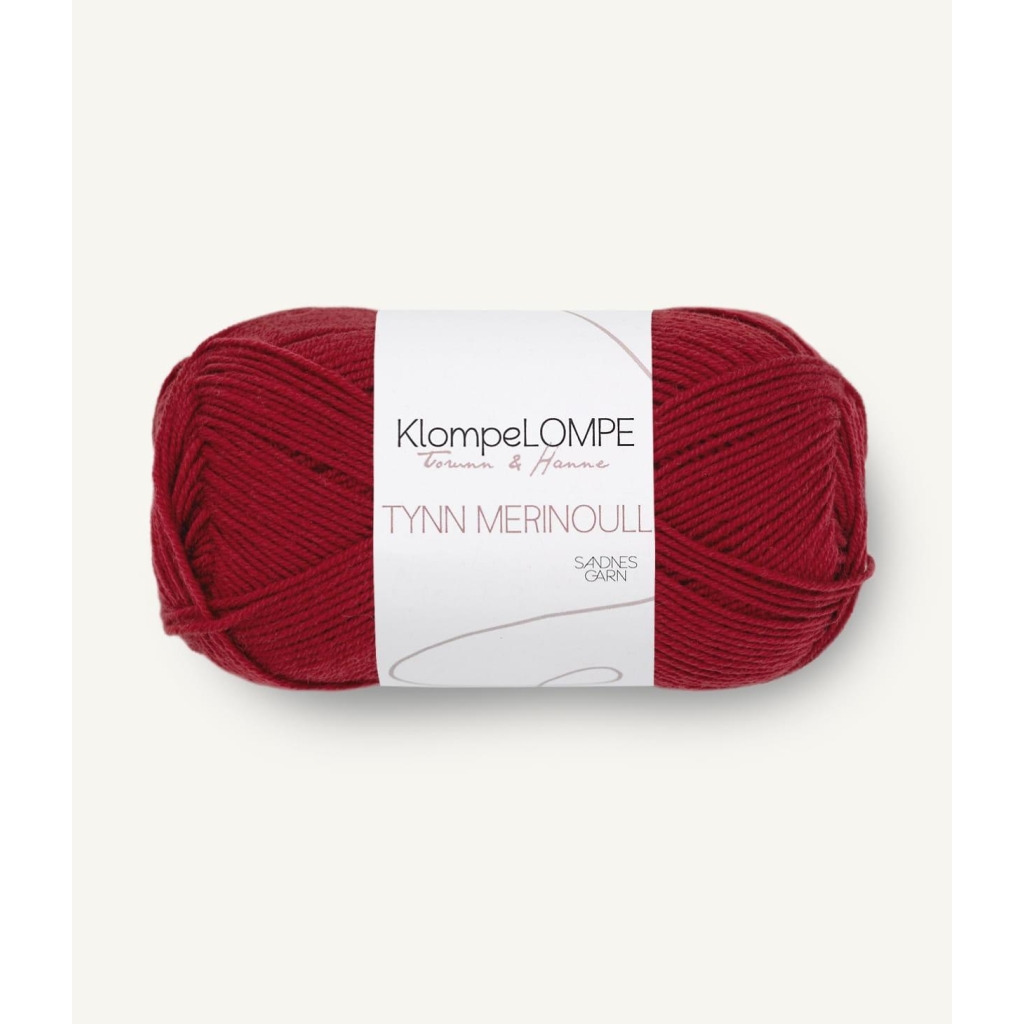 4236 KL Tynn Merinoull Dyp Julerød