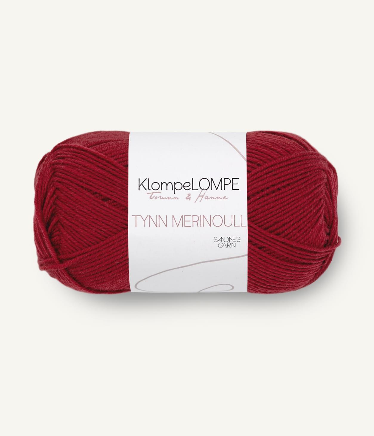 4236 KL Tynn Merinoull Dyp Julerød