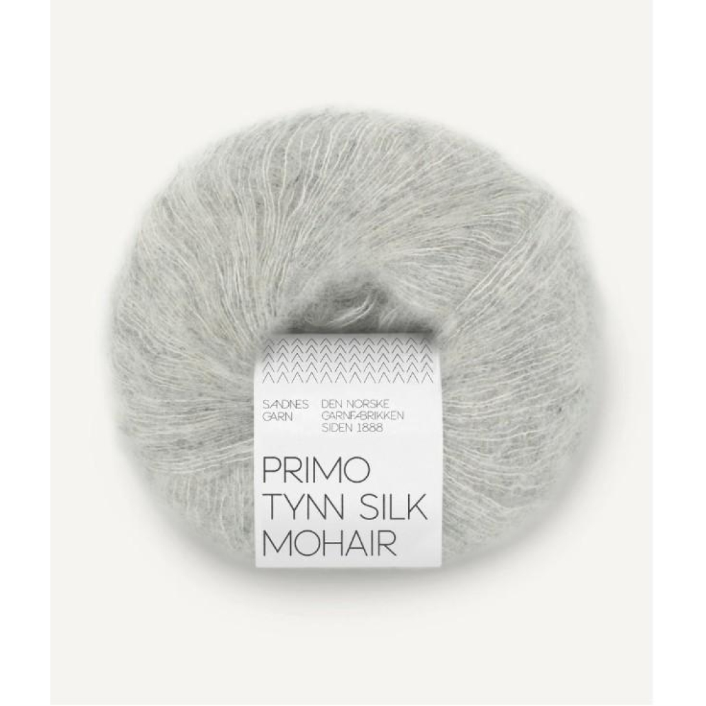 1022 Primo Tynn Silk Mohair Light Grey Melange
