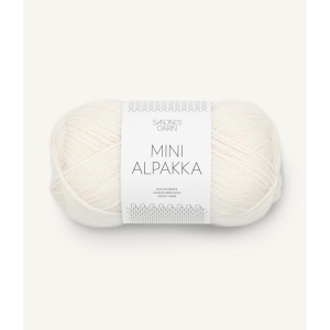 1001 Mini Alpakka Optisk Hvit