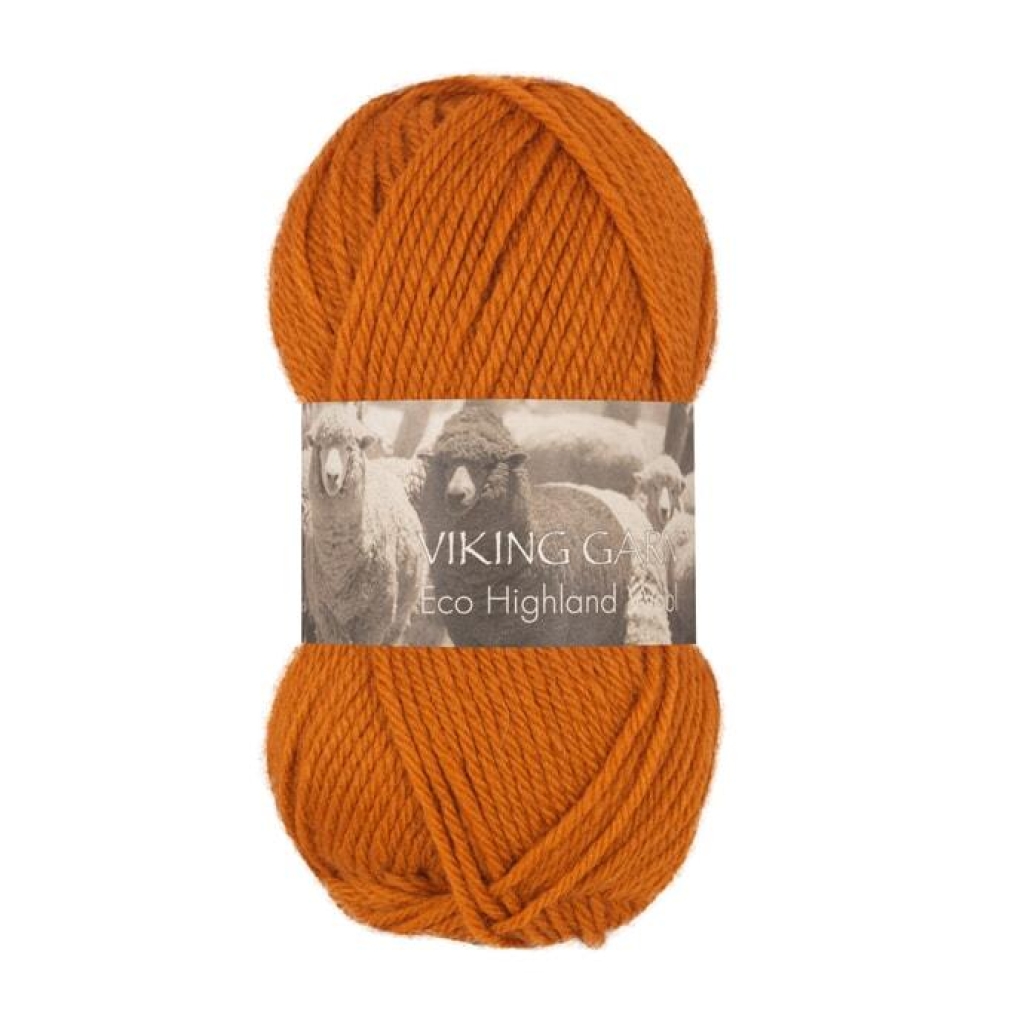 ECO HIGHLAND WOOL Brent oransje - 244