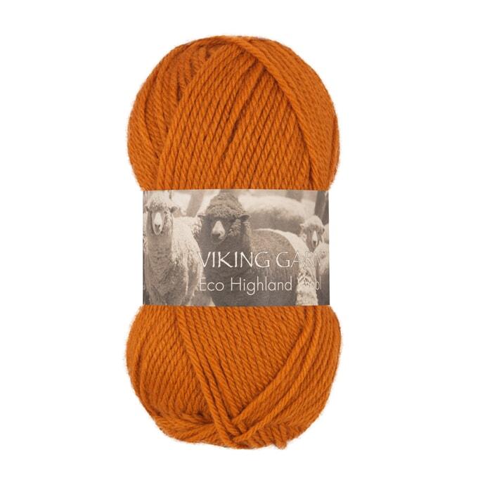 ECO HIGHLAND WOOL Brent oransje - 244