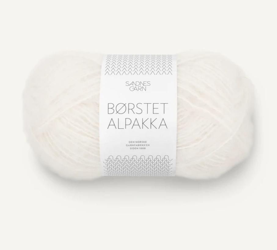 1001 Børstet Alpakka Hvit