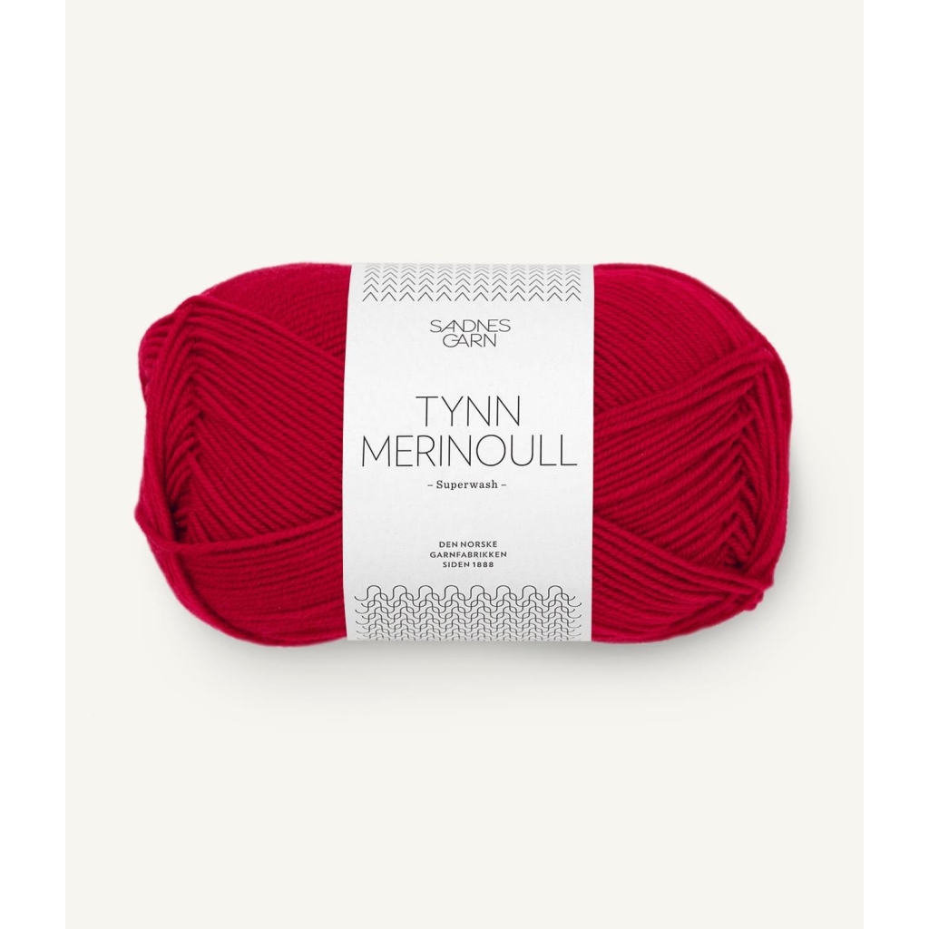 4219 Tynn Merinoull Rød