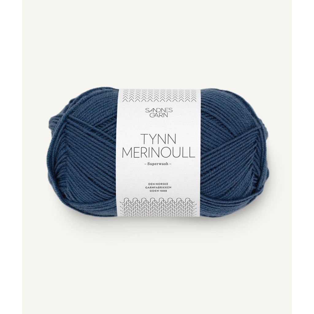 6062 Tynn Merinoull Mørk Blå