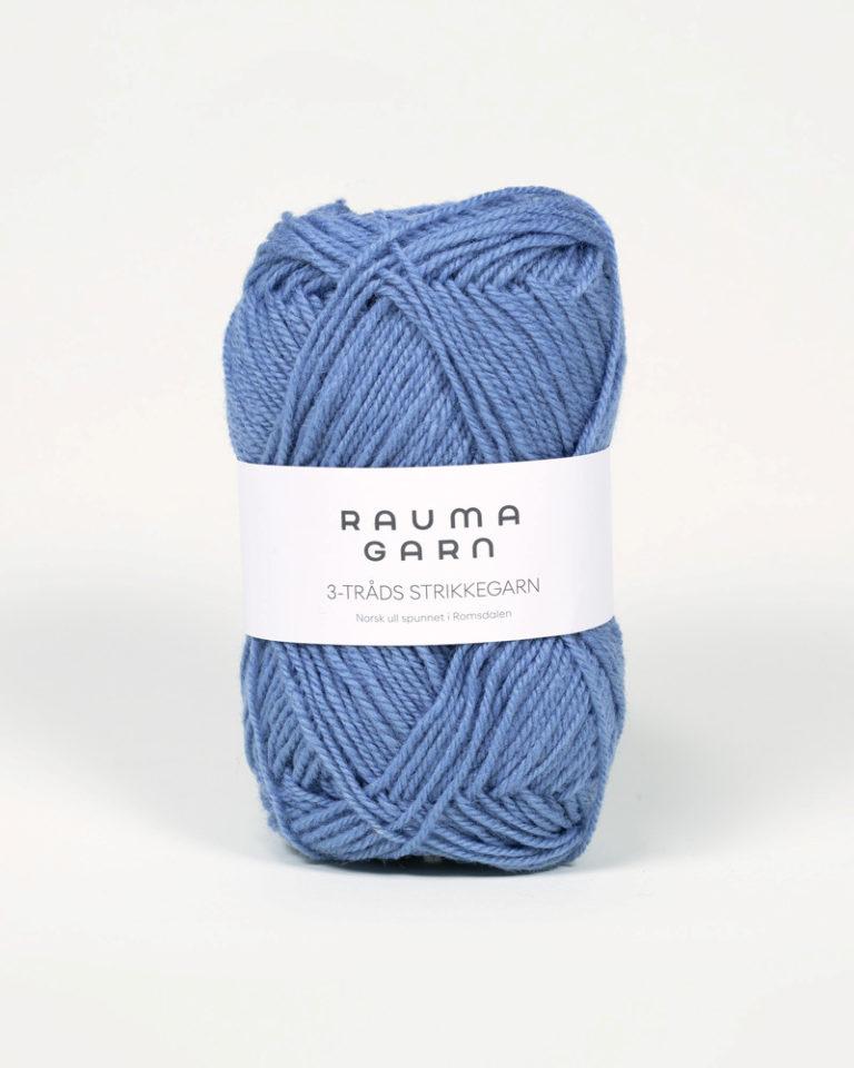 3-TR. STRIKKEGARN 168 Lys bondeblå